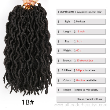 Synthetic Soft Faux Locs Curly Crochet Hair Extensions